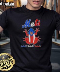Alt Text: Premium Frog New York Mets Co-Kee Co-Kee Co-Kee T-Shirt featuring vibrant graphics and a comfortable fit for fans.