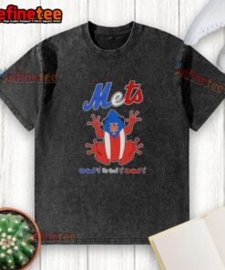 Premium Frog New York Mets Co Kee Co Kee Co Kee washed t-shirt featuring vibrant team colors and logo for fans.