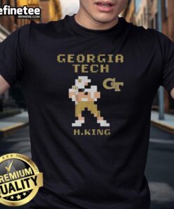 Premium Georgia Tech Football Haynes King Retro Baller T-Shirt featuring vibrant graphics and a stylish design.