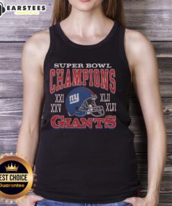 Premium Giants 4-Time Super Bowl Champions tank top showcasing team pride and style for fans.