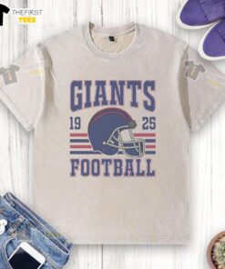 Premium Giants Football Fan 1925 washed t-shirt featuring vintage design, perfect for loyal New York Giants supporters.