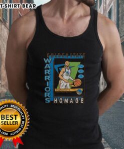 Premium Golden State Warriors trading card featuring Stephen Curry on a stylish tank top for basketball fans.