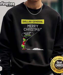 Alt Text: Premium Grinch X Dollar General Merry Christmas sweatshirt featuring 'Hate Hate Hate, Loathe Entirely' design.