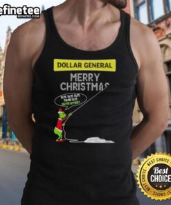 Premium Grinch tank top from Dollar General with 'Merry Christmas, Hate Hate Hate' design for holiday fun.