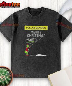 Premium Grinch T-shirt from Dollar General featuring 'Merry Christmas Hate Hate Hate' design for festive humor.