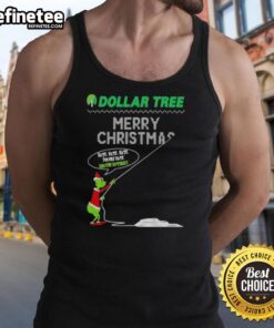 Premium Grinch tank top from Dollar Tree featuring 'Merry Christmas, Hate, Hate, Hate, Loathe Entirely' design.