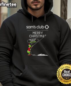 Premium Grinch X Sam's Club Merry Christmas hoodie featuring 'Hate Hate Hate' design, perfect for festive wear.