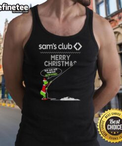 Premium Grinch X Sam's Club Merry Christmas tank top featuring 'Hate Hate Hate' design, perfect for Grinch fans.