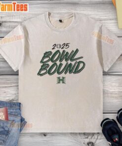 Alt Text: Premium Hawaii Rainbow Warriors Bowl Bound 2025 washed t-shirt in vibrant colors, perfect for fans and collectors.