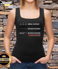 Premium Heartbeat Watching Tampa Bay Buccaneers tank top showcases team pride with vibrant graphics and comfortable fit.