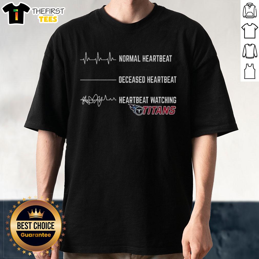premium-heartbeat-watching-tennessee-titans-t-shirt-1 Premium Heartbeat Watching Tennessee Titans T-Shirt in navy blue, featuring team logo and stylish design for fans.