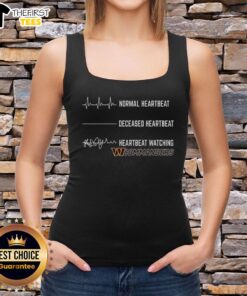 Alt Text: Premium Heartbeat Watching Washington Commanders tank top featuring team colors and logo, perfect for fans.
