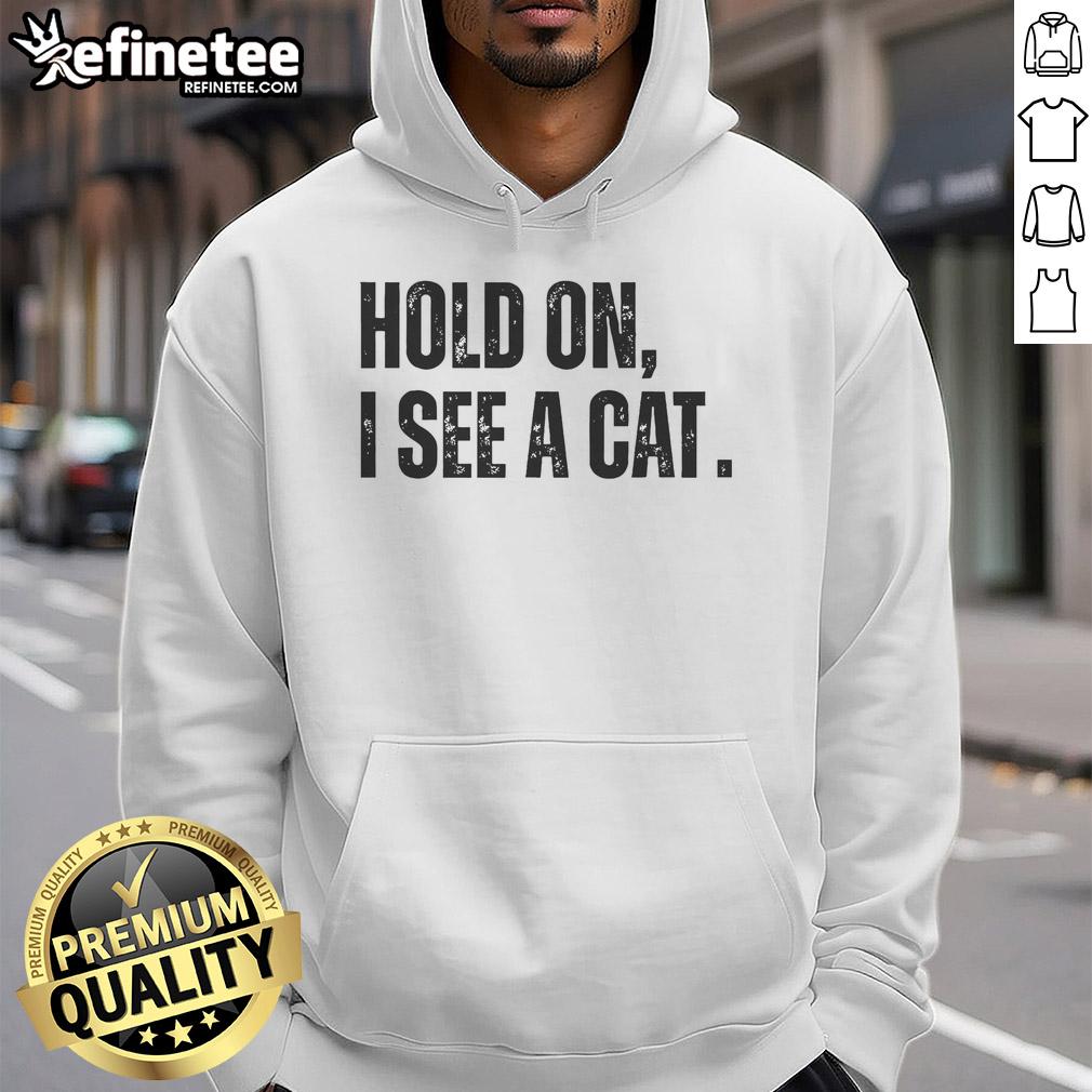 premium-hold-on-i-see-a-cat-lover-pet-parent-humor-hoodie Premium Hold On I See A Cat Lover Pet Parent Humor Hoodie in cozy design, perfect for cat enthusiasts and pet lovers.