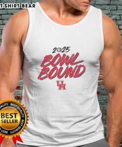 Premium Houston Cougars Willie Fritz Bowl Bound 2025 tank top featuring vibrant team colors and stylish design.