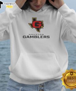 Alt Text: Premium Houston Gamblers Lockup Logo Hoodie featuring stylish design and vibrant colors for dedicated fans.