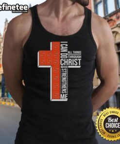 Premium 'I Can Do All Things Through Christ' Syracuse Orange Football Cross Tank Top for fans and athletes.