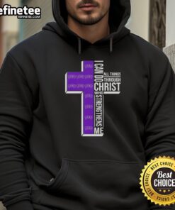 Premium I Can Do All Things Through Christ Who Strengthens Me TCU Horned Frogs football cross hoodie design.