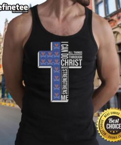 Alt Text: Premium I Can Do All Things Through Christ Who Strengthens Me tank top for Virginia Cavaliers football fans.