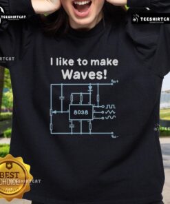 Premium I Like To Make Waves Sweatshirt in soft fabric, featuring ocean-inspired design, perfect for casual wear.