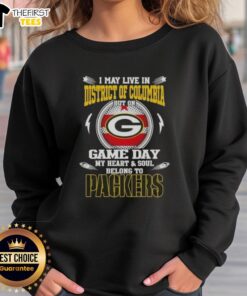 Premium Green Bay Packers sweatshirt, perfect for game day, showcasing pride for the team while living in the District of Columbia.
