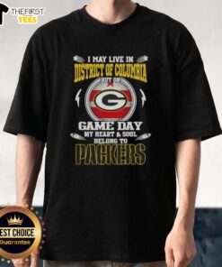Alt Text: Premium Green Bay Packers t-shirt for game day, showcasing pride for the team while living in the District of Columbia.