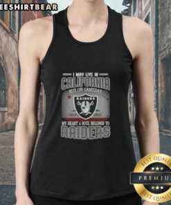 Premium Raiders tank top for fans living in California, showcasing love for the team on game day.