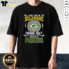 Premium I May Live In Delaware But On Game Day My Heart And Soul Belongs To Green Bay Packers T-Shirt displayed on a hanger.