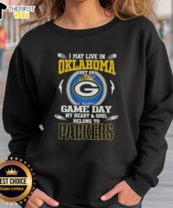 Alt Text: Premium Green Bay Packers sweatshirt, perfect for fans living in Oklahoma, showcasing team spirit on game day.