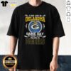 Alt Text: Premium I May Live In Oklahoma But On Game Day My Heart And Soul Belongs To Green Bay Packers T-Shirt design.