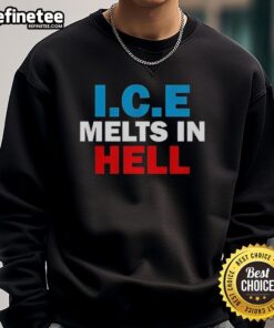 Premium Ice Melts in Hell Sweatshirt featuring a bold graphic design, perfect for winter fashion and humor lovers.