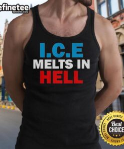 Premium Ice Melts in Hell tank top featuring a bold graphic design, perfect for summer wear and unique fashion statements.