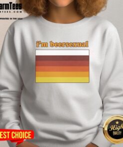 Premium Im Beersexual Flag Sweatshirt featuring vibrant colors and a stylish design for beer lovers and pride supporters.