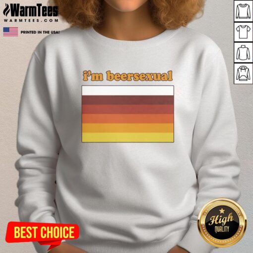 Premium Im Beersexual Flag Sweatshirt featuring vibrant colors and a stylish design for beer lovers and pride supporters.