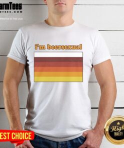 Premium I'M Beersexual Flag T-Shirt featuring a vibrant design celebrating beer culture and LGBTQ+ pride.