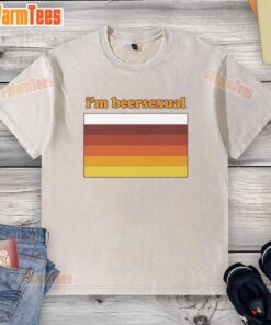 Premium Im Beersexual Flag Washed T-Shirt featuring vibrant colors and a stylish design for beer lovers.