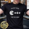 Alt Text: Premium Im Just Here For The Boos T-Shirt in black, perfect for Halloween parties and festive celebrations.