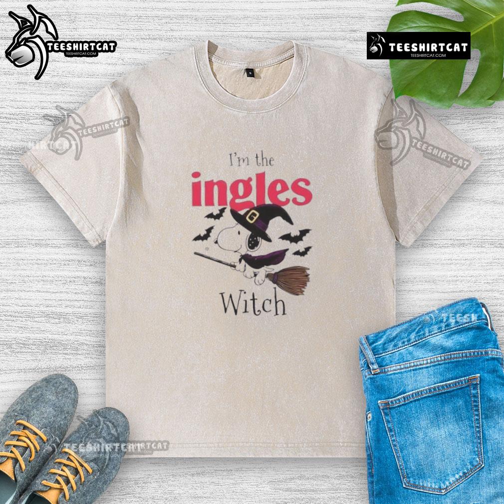 Premium I'M The Ingles Witch Snoopy Halloween Washed T Shirt
