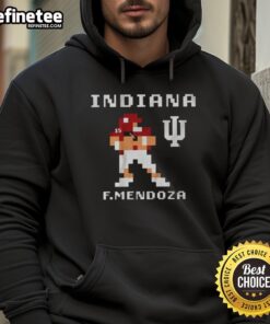 Alt Text: Premium Indiana Hoosiers Football Fernando Mendoza Retro Baller Hoodie featuring classic design and vibrant team colors.