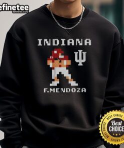 Alt Text: Premium Indiana Hoosiers Football Fernando Mendoza Retro Baller Sweatshirt showcasing vintage design and team spirit.