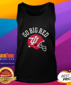 Premium Indiana Hoosiers Go Big Red helmet tank top featuring team logo, perfect for fans and summer sportswear.