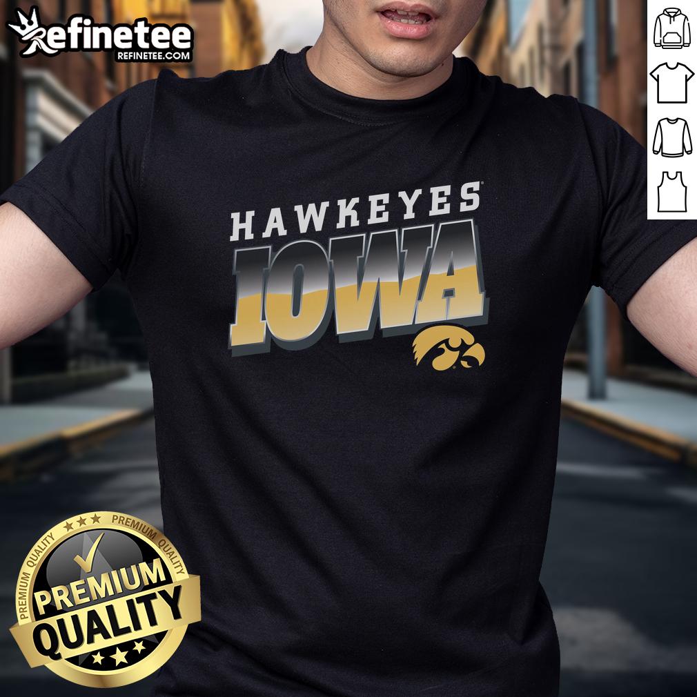premium-iowa-hawkeyes-polished-t-shirt Alt Text: Premium Iowa Hawkeyes polished t-shirt featuring the team's logo and stylish design, perfect for fans and game day.