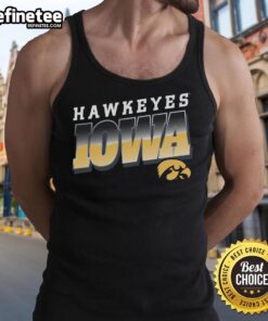 Premium Iowa Hawkeyes polished tank top featuring team colors and logo, perfect for game day and casual wear.