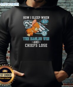 Premium hoodie featuring 'How I Sleep When the Eagles Win and Chiefs Lose' for passionate NFL fans.