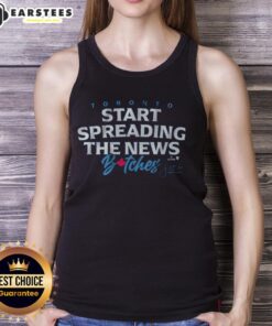 Premium John Schneider 'Start Spreading The News Bitches' tank top featuring bold text and a stylish design.