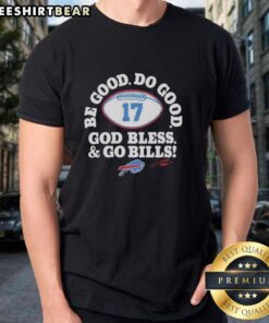 Premium Josh Allen MVP Buffalo Bills signature t-shirt featuring 'Be Good Do Good God Bless And Go Bills' design.