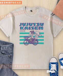 Premium Jujutsu Kaisen Satoru Gojo and Suguru Geto anime washed t-shirt showcasing vibrant graphics and stylish design.