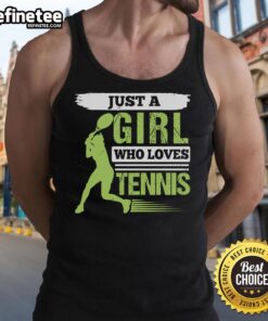 Premium Just A Girl Who Loves Tennis Tank Top in vibrant colors, perfect for tennis enthusiasts and stylish summer wear.