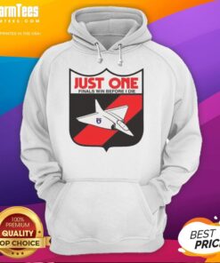 Premium Just One Finals Win Before I Die Hoodie in black, showcasing a unique motivational design for sports fans.