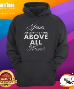 Premium Justin Fields hoodie with 'Jesus Is The Name Above All Names' design, perfect for fans and faith enthusiasts.