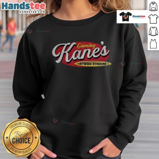 Premium Kanes Gaming Atwood Steams logo sweatshirt featuring a stylish design and comfortable fit for gamers.